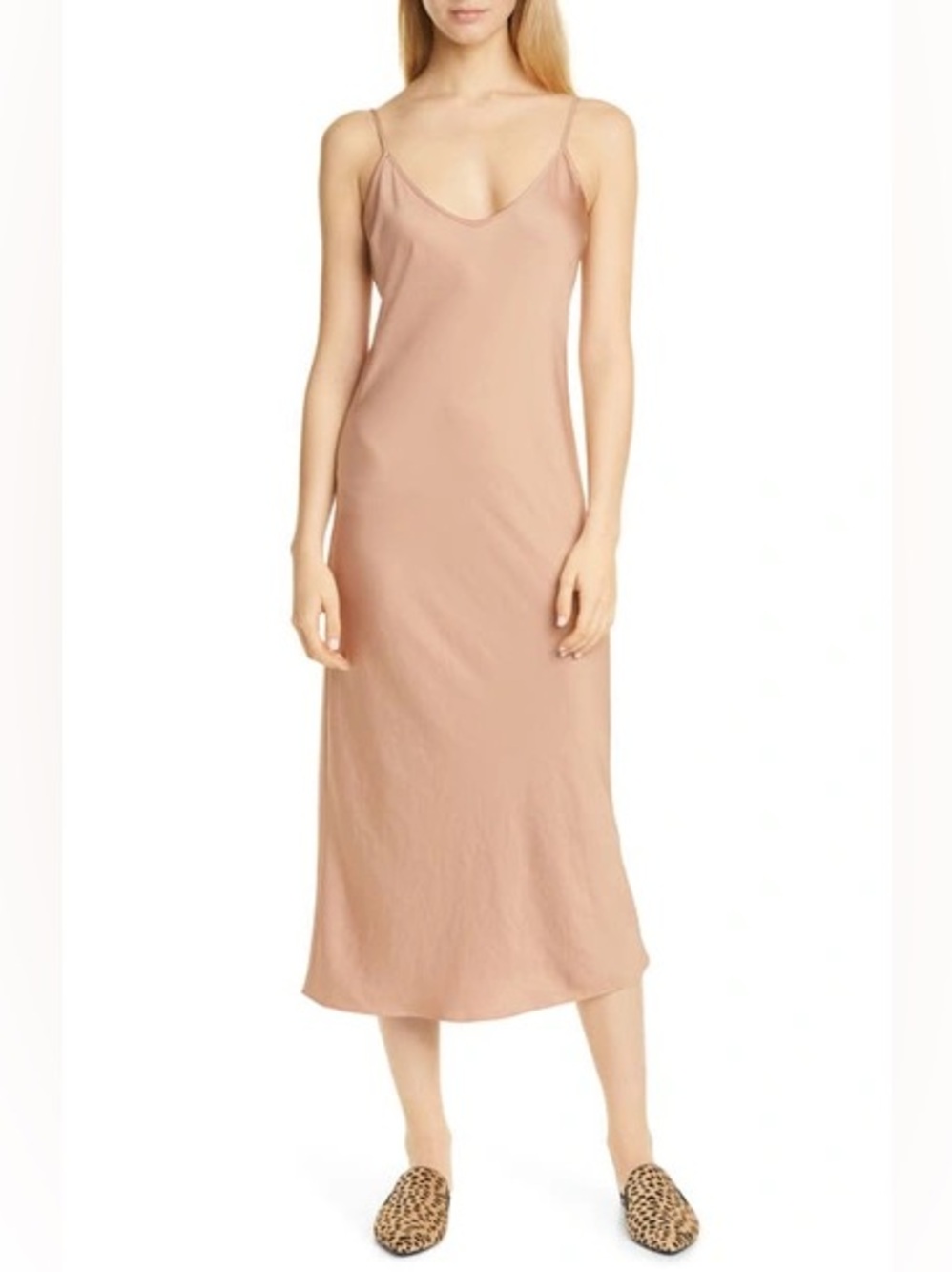 NWT Jenni Kayne blush everyday bias cut satin slip dress sz lg - Picture 3 of 7